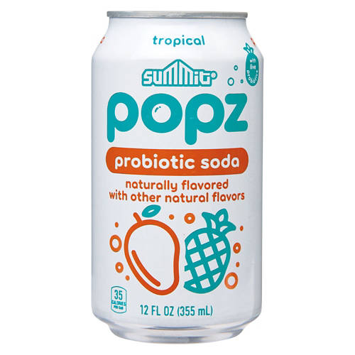 Summit Popz Tropical Probiotic Soda